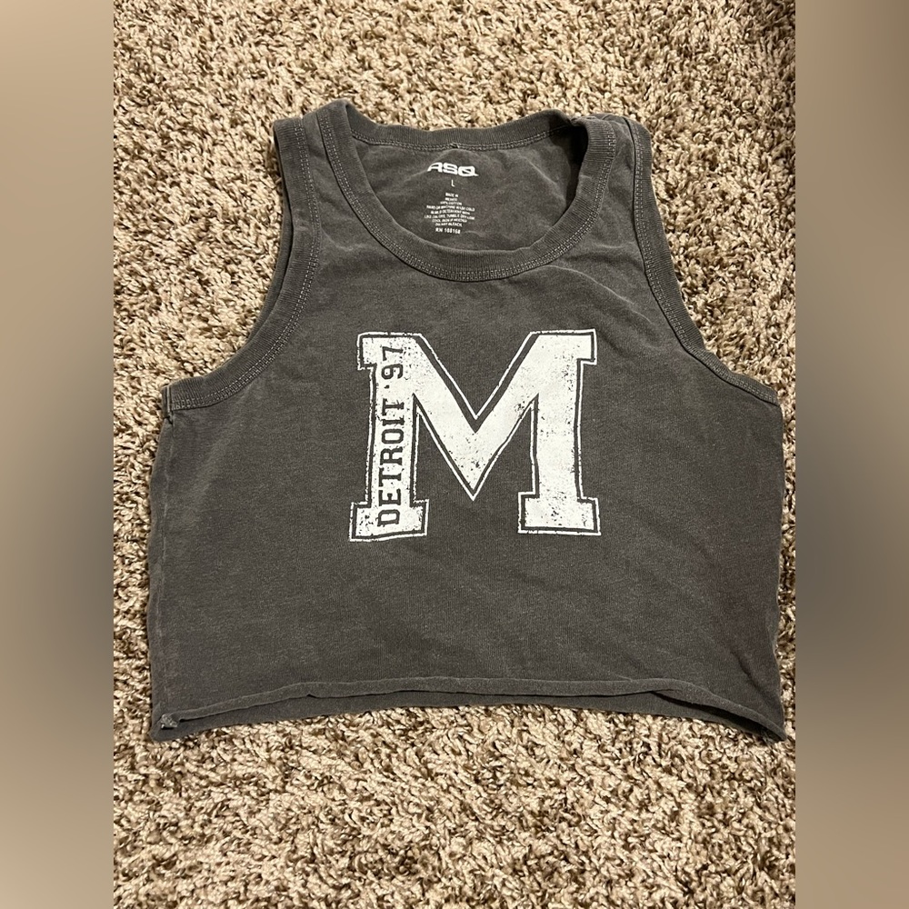 Gray crop top. XS